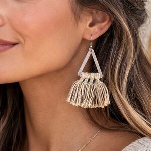 Triangle Tassel Earrings